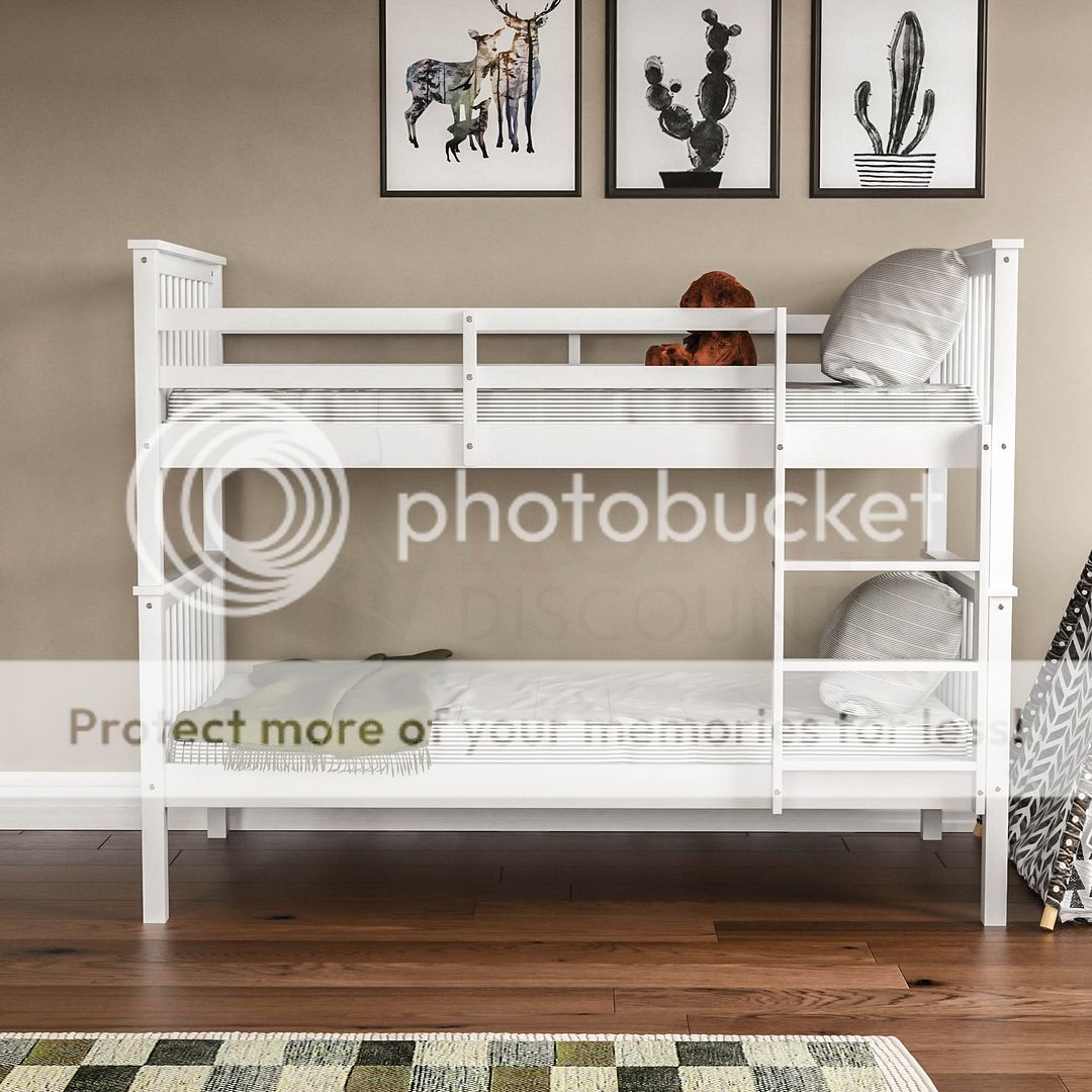 Bunk Bed High Sleeper Solid Pine Wood Frame Slats Childrens Kids Single